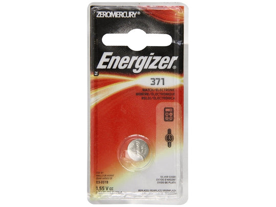 Energizer 1.5V 371 Silver Oxide Button Cell Battery - 1pc Blister Pack - Zero Mercury (371BPZ)