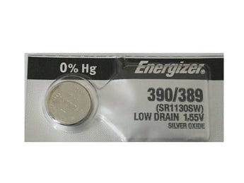 Energizer 389 390 Silver Oxide 189, SR1130SW, SR1130W 1pc (Each)