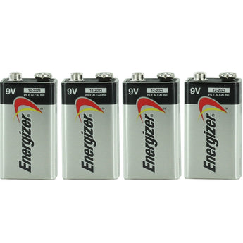 Energizer Max 522BP-4 9V Alkaline Battery with Snap Connector - 4 Piece Family Pack