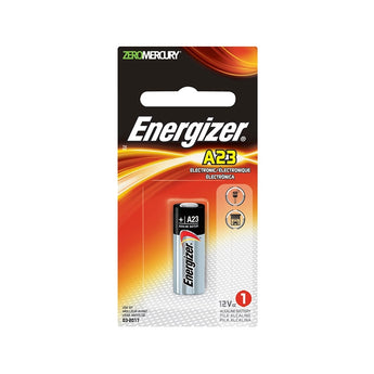Energizer A23-BPZ 45mAh 12V Alkaline Button Top Battery for Keyless Entry - 1 Piece Retail Card