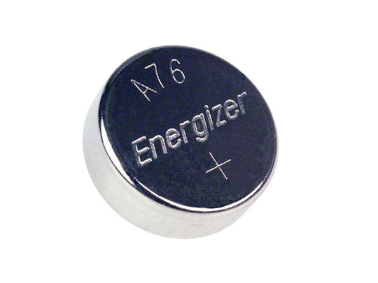 Energizer A76 Battery Angled Top View of Positive
