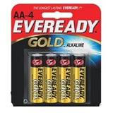Energizer Eveready Gold A91-BP-4 AA 1.5V Alkaline Button Top Batteries - 4 Piece Retail Card