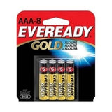 Energizer Eveready Gold A92-BP-8 AAA 1.5V Alkaline Button Top Batteries - 8 Piece Retail Card