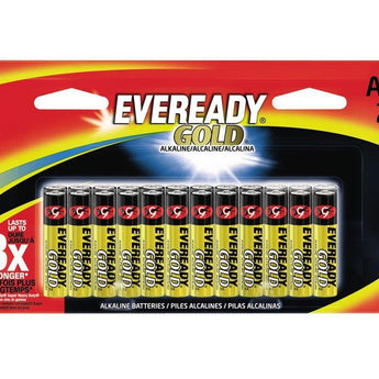 Energizer Eveready Gold A92-BP-24 AAA 1.5V Alkaline Button Top Batteries - 24 Piece Retail Card