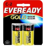 Energizer Eveready Gold A93-BP-2 C-cell 1.5V Alkaline Button Top Batteries - 2 Piece Retail Card