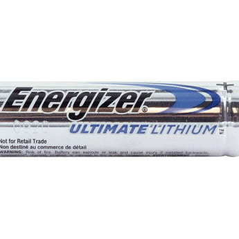Energizer Ultimate L91 AA 3000mAh 1.5V High Energy 5A Lithium Primary (LiFeS2) Button Top Batteries - Bulk