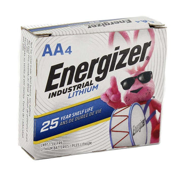 Energizer Industrial Lithium LN91 AA 3000mAh 1.5V High Energy 5A Lithium (LiFeS2) Button Top Batteries - Case of 144