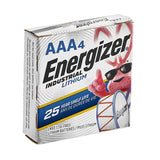 Energizer Industrial Lithium LN92 AAA 1250mAh 1.5V High Energy 1.5A Lithium (LiFeS2) Button Top Battery - 4 Pack Box
