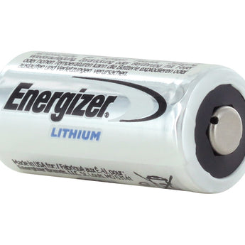 Energizer CR123A Angled Front Button View