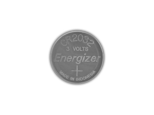 energizer cr2032 coin cell battery front facing view