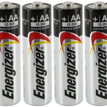 Energizer Max E91 (4SHK) AA 1.5V Alkaline Button Top Batteries - 4 Pack Shrink Wrap