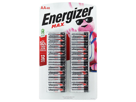 Energizer Max E91 Alkaline AA 48 Pack - Blister Pack