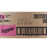 Energizer Max E93-BP-4 C-cell Alkaline Button Top Battery - Case of 12 x 4 Piece Retail Card