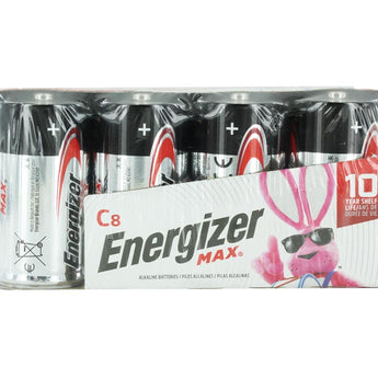 Energizer Max E93-FP-8 C-cell Alkaline Button Top Battery - 8 Piece Family Pack