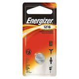 Energizer ECR1216-BP-1 34mAh 3V Lithium Primary (LiMNO2) Coin Cell Battery - 1 Piece Blister Pack