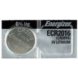Energizer ECR2016 100mAh 3V Lithium Primary (LiMNO2) Coin Cell Battery - 1 Piece Tear Strip, Sold Individually