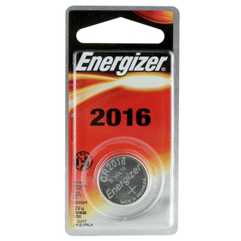 Energizer ECR2016-BP 100mAh 3V Lithium Primary (LiMNO2) Coin Cell Battery - 1 Piece Blister Pack