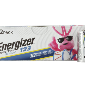 Energizer Industrial ELN123 1500mAh 3V Lithium Primary (LiMNO2) Button Top Battery - Box of 12