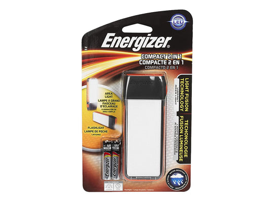 Energizer Light Fusion Compact 2-in-1 Handheld LED Work Light - 50 Lumens - Includes 2 x AAAs (ENFCH22E)