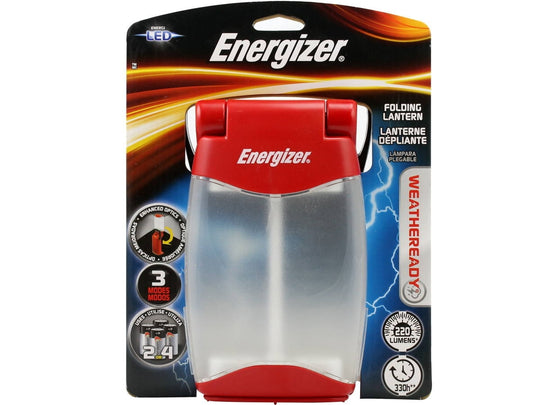 Energizer Weatheready LED Folding Lantern - 220 Lumens - Uses 2 or 4 x D Batteries - FL452WRBP