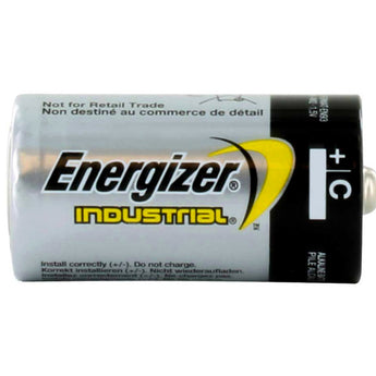 energizer industrial c cell sitting horizontally