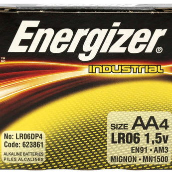 Energizer Industrial EN91 (24PK) AA 1.5V Alkaline Button Top Batteries - Box of 24