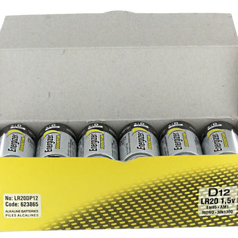 Energizer Industrial EN95 (12PK) D-cell 1.5V Alkaline Button Top Batteries - Box of 12