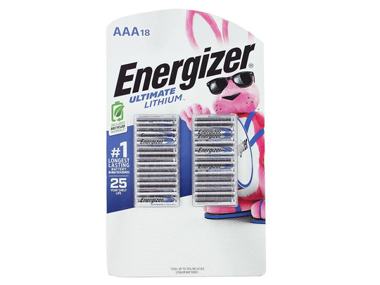 Energizer Ultimate Lithium AAA L92 18 Pack - Blister Pack