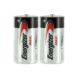 Energizer Max E93 (2SHK) C-cell 1.5V Alkaline Button Top Batteries - 2 Pack Shrink Wrap