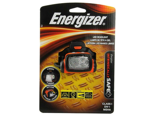Energizer Intrinsically Safe LED Headlamp - 60 Lumens - Uses 3 x AAs - Class I Div 1 (MSHD31BP)