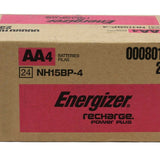 Energizer Recharge NH15-BP-4 AA 2300mAh 1.2V Nickel Metal Hydride (NiMH) Button Top Batteries - 4 Pack Retail Card