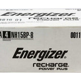Energizer Recharge NH15-BP-8 AA 2300mAh 1.2V Nickel Metal Hydride (NiMH) Button Top Batteries - 8 Pack Retail Card