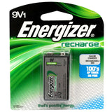 Energizer Recharge NH22-BP-1 9V 175mAh 8.4V Nickel Metal Hydride (NiMH) Battery with Snap Connector - Retail Card