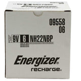 Energizer Recharge NH22-BP-1 9V 175mAh 8.4V Nickel Metal Hydride (NiMH) Battery with Snap Connector - Retail Card