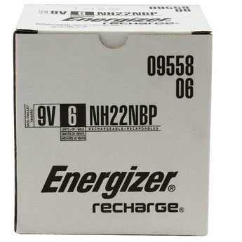 Energizer Recharge NH22-BP-1 9V 175mAh 8.4V Nickel Metal Hydride (NiMH) Battery with Snap Connector - Retail Card