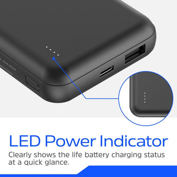 Energizer QM5005 5000mAh Magnetic Wireless Charging Power Bank Informational Slide - LED Power Indicator