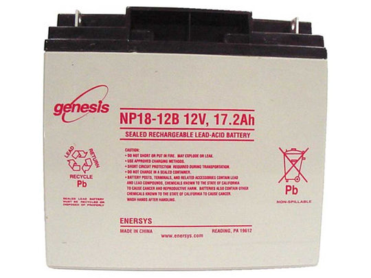 Enersys NP18-12B 18Ah 12V Rechargeable Sealed Lead Acid (SLA) Battery - NB Terminal