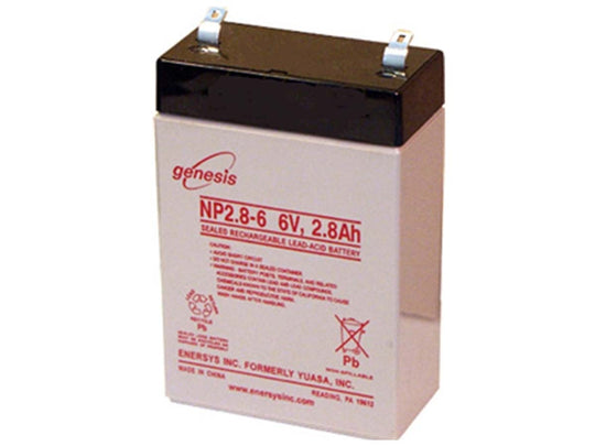 Enersys NP2.8-6 2.8Ah 6V Rechargeable Sealed Lead Acid (SLA) Battery - F1 Terminal