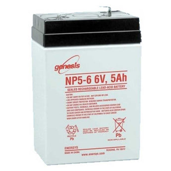 Enersys NP5-6 5Ah 6V Rechargeable Sealed Lead Acid (SLA) Battery - F1 Terminal