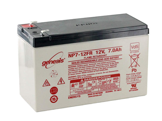 Enersys NP7-12TFR 7Ah 12V Rechargeable Flame Resistant Sealed Lead Acid (SLA) Battery - F1 or F2 Terminal