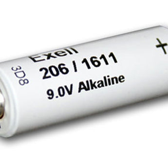 Exell 206A 1611 9V Alkaline Industrial Battery for Pet Collars, Laser Sights - Replaces Eveready 206