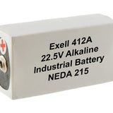 Exell 412A 22.5V Alkaline Industrial Battery for AVO Meters, Transistor Testers - Replaces Eveready 412, BLR122