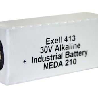 Exell 413A 30V Alkaline Industrial Battery for VOMs, Transistor Radios - Replaces Eveready ER413, BLR123