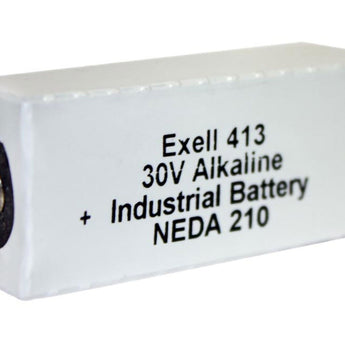 Exell 413A 30V Alkaline Industrial Battery for VOMs, Transistor Radios - Replaces Eveready ER413, BLR123