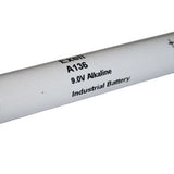 Exell A136 9V Alkaline Industrial Battery for Portable Tachometers, Meters - Replaces Eveready E136N, E625N