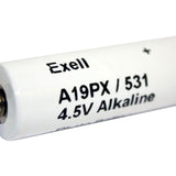Exell A19PX 531 4.5V Alkaline Industrial Battery for Polaroid Cameras - Replaces Eveready 531