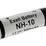 Exell NH10 750mAh 12V Nickel Metal Hydride (NiMH) Rechargeable Camera Battery for Rollei E36RE Flash