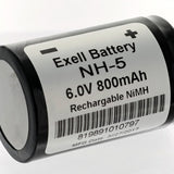 Exell NH5 800mAh 6V Nickel Metal Hydride (NiMH) Rechargeable Camera Battery for Hasselblad 500 EL