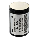 Exell NH5 800mAh 6V Nickel Metal Hydride (NiMH) Rechargeable Camera Battery for Hasselblad 500 EL