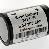 Exell NH5 800mAh 6V Nickel Metal Hydride (NiMH) Rechargeable Camera Battery for Hasselblad 500 EL